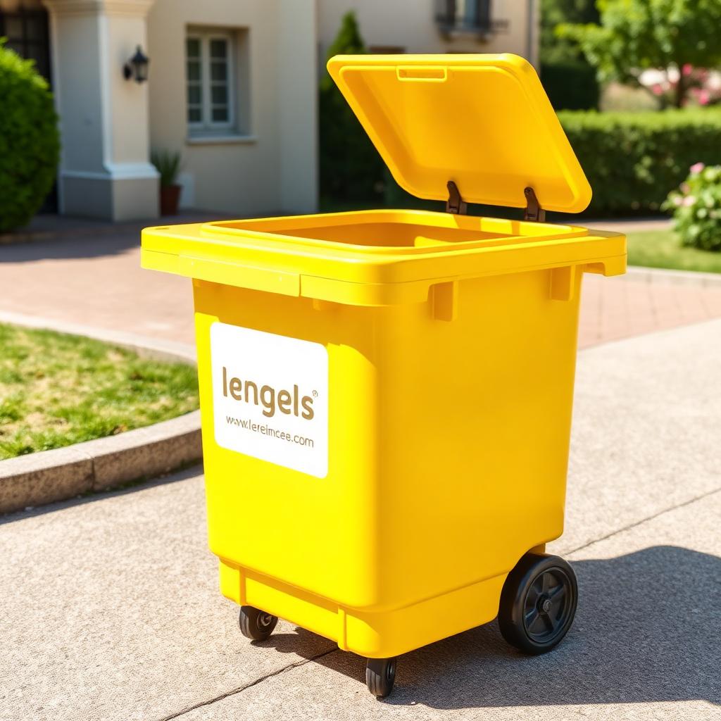 Bac jaune propre après nettoyage